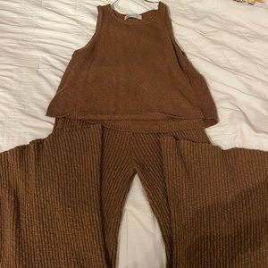 Free People knit sweater set
